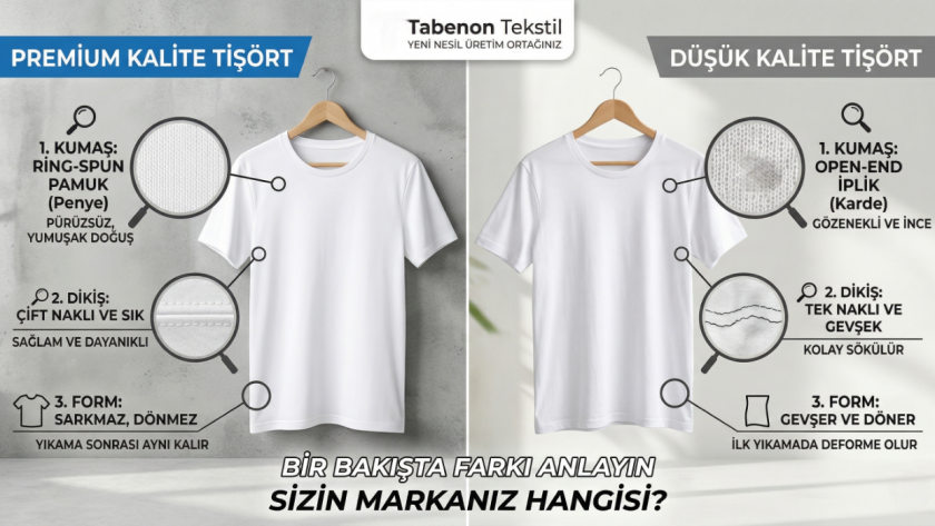 Kaliteli Tişörtlerde Kumaş